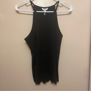 Candie's Black Scalloped Hem Tank Top